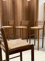 Kruk (4) - Eik, Rattan - Barhocker