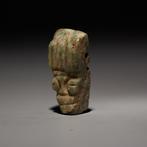 Mixteca, Mexico Jade Maskervormige hanger. 800 - 1200 n.Chr., Verzamelen