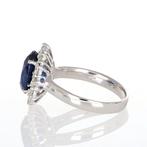 Zonder minimumprijs - Ring - 18 karaat Witgoud Saffier -, Nieuw