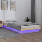 vidaXL Bedframe LED massief hout 100x200 cm, Huis en Inrichting, Slaapkamer | Bedden, Nieuw, Verzenden