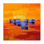 Caroline Mandrafina - Pfleger  Barques bleues au soleil, Antiek en Kunst