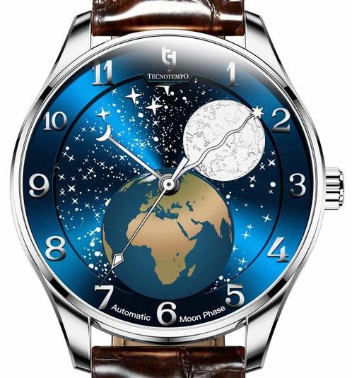 Tecnotempo - Eclipse Moon Phase - Automatic - Sans Prix de, Handtassen en Accessoires, Horloges | Heren