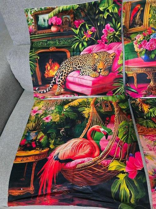 San leucio chic 4 grandi cuscini dal tocco vellutato, -, Antiek en Kunst, Antiek | Tapijten, Tafelkleden en Textiel