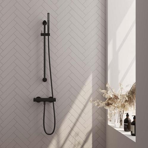 Douchekraan Opbouw Brauer Black Edition Met Glijstang Mat, Doe-het-zelf en Bouw, Sanitair, Kraan, Nieuw, Ophalen of Verzenden