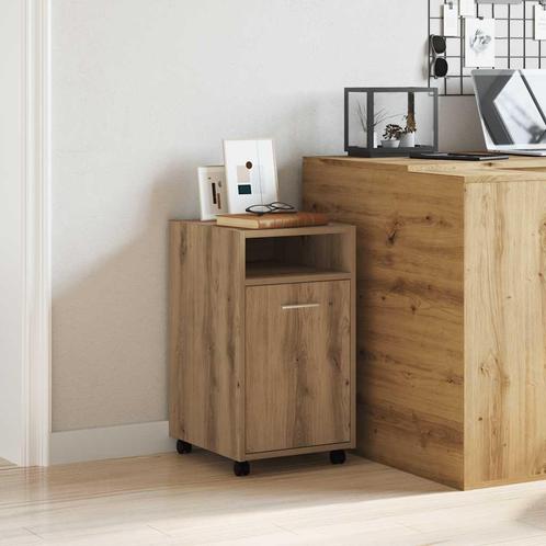 vidaXL Kast met wielen 33x38x60 cm bewerkt hout artisanaal, Huis en Inrichting, Kasten | Overige, Nieuw, Verzenden