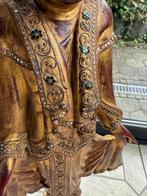 Buddha 90 cm handgeschnitzt - Beeld - Myanmar/Birma (Zonder, Antiek en Kunst
