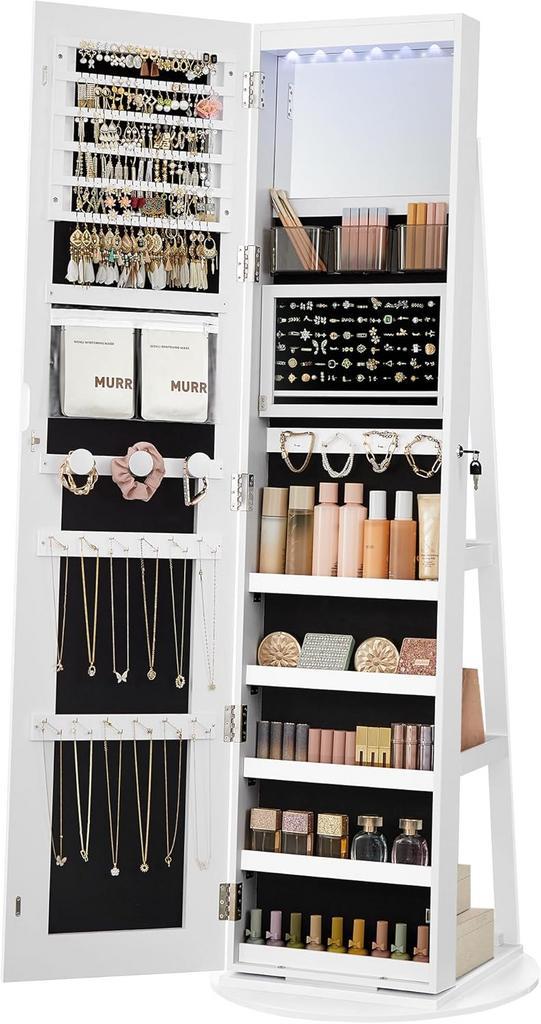 Juwelenkast - sieradenkast - 155 cm hoog  - met spiegel -, Huis en Inrichting, Woonaccessoires | Spiegels, Verzenden