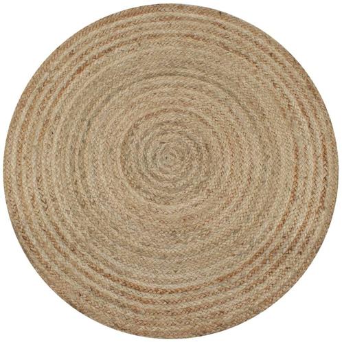 vidaXL Tapis Jute tressé 90 cm rond, Maison & Meubles, Ameublement | Tapis & Moquettes, Neuf, Envoi