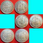 Frankrijk. Lot of 3 silver coins (10 Francs & 50 Francs