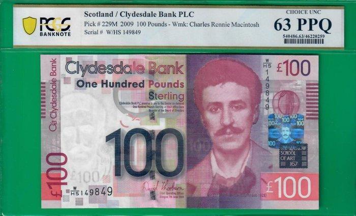 Schotland. - 100 pounds 2009 - Pick 229M (Zonder, Timbres & Monnaies, Billets de banque | Europe | Billets non-euro
