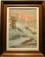 Carl Grössinger (XIX-XX) - Frozen brook in the mountains