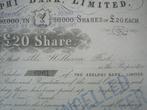 Paper - Jouet Certificate - Adelphi Bank Lim. 1863 + 15 more