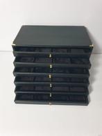 Accessoires. Black eco-leather coin cabinet for 48 places