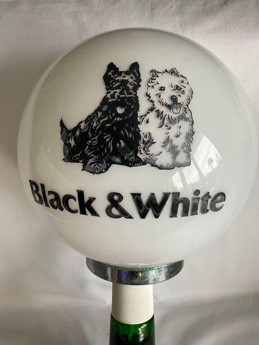“BLACK & WHITE WHISKY” grote fles met bolle, Antiek en Kunst, Antiek | Wandborden en Tegels