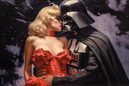 David Law (1967) / L.A French (1992) - Dark side of love, Antiquités & Art, Art | Peinture | Moderne