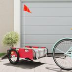 vidaXL Fietstrailer oxford stof en ijzer rood, Fietsen en Brommers, Verzenden, Nieuw