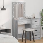 vidaXL Kaptafel met lade Grijs Sonoma 50 x 41 x 135 cm, Huis en Inrichting, Verzenden, Nieuw