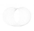 Metalen ring Wit gelakt 25 cm doos 10 stuks
