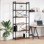 vidaXL Boekenkast Gerookt eiken 80 x 30 x 188 cm Bewerkt, Verzenden, Nieuw
