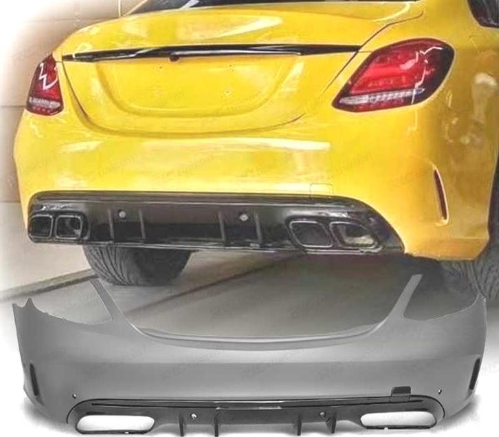 BOUCLIER ARRIÈRE MERCEDES W205 CLASSE C 18-21 LOOK AMG C43 P, Auto-onderdelen, Carrosserie, Verzenden