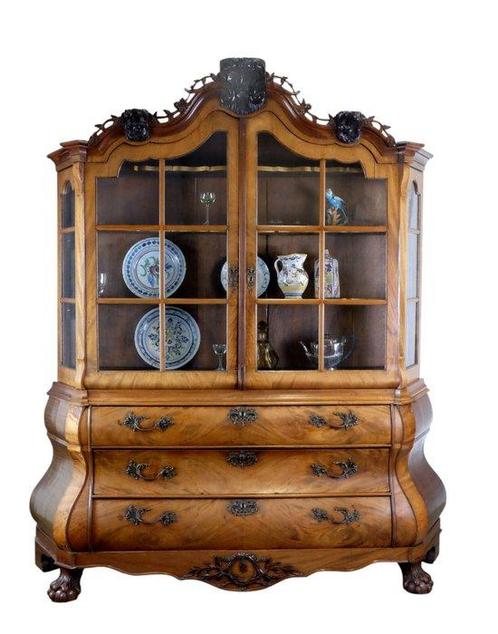 Vitrine - Acajou, Chêne, Antiek en Kunst, Antiek | Meubels | Stoelen en Sofa's