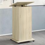 vidaXL Lessenaar met wielen en lade 55x55x107 cm hout sonoma, Huis en Inrichting, Verzenden, Nieuw