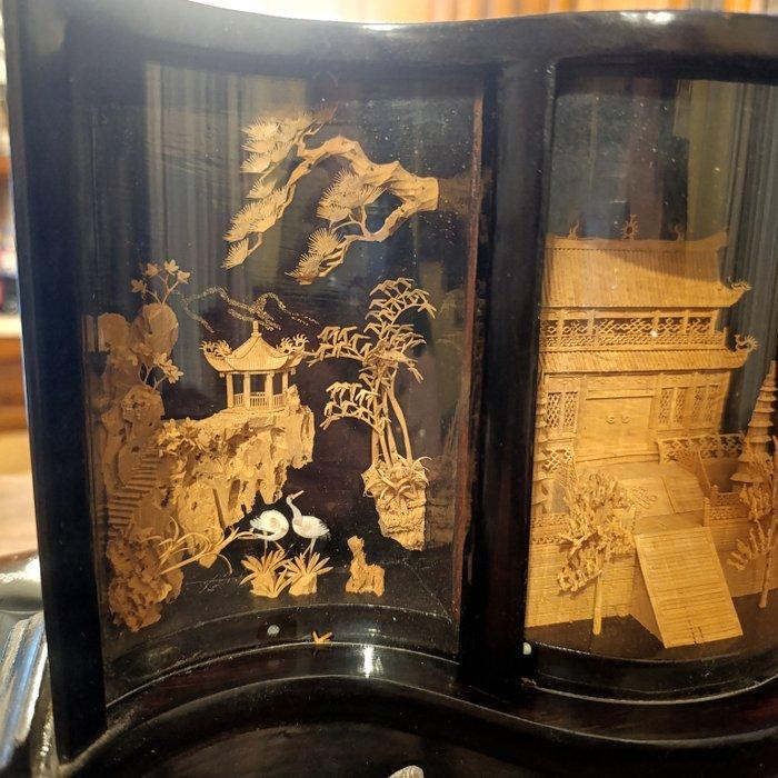 stile orientale, sculture di sughero in teca di legno, Antiquités & Art, Curiosités & Brocante