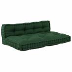 vidaXL Pallet Sofa Kussen 2 pcs Groen Stof, Huis en Inrichting, Verzenden, Nieuw