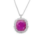 Collier avec pendentif - 18 carats Or blanc -  37.01ct. tw.