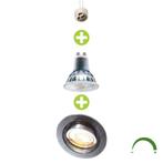 Dimbare LED Inbouwspot 5,5W rond 70mm geborsteld aluminium, Plafondspot of Wandspot, Verzenden