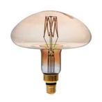 LED Filament lamp 8W XXL Paddestoel E27 Goud Glas Dimbaar, Nieuw, E27 (groot), Verzenden
