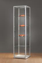 *TIP*  Luxe vitrinekast aluminium 50 cm met verstelbaar LED, Ophalen of Verzenden