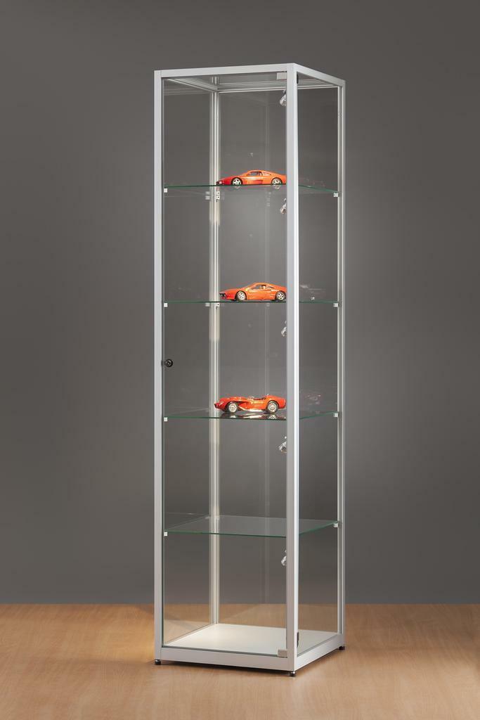 *TIP*  Luxe vitrinekast aluminium 50 cm met verstelbaar LED, Zakelijke goederen, Kantoor en Winkelinrichting | Winkel en Inventaris