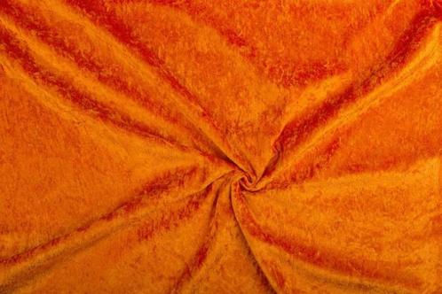 Fluweel stof baksteenoranje stof - 10m rol - Velours stretch, Hobby en Vrije tijd, Stoffen en Lappen, Verzenden