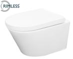 Sanifun Rimless hangtoilet Vester 520 Wit combi, Nieuw