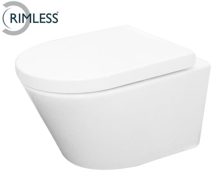 Sanifun Rimless hangtoilet Vester 520 Wit combi, Doe-het-zelf en Bouw, Sanitair