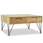 vidaXL Table basse 80x80x40 cm Teck massif, Verzenden