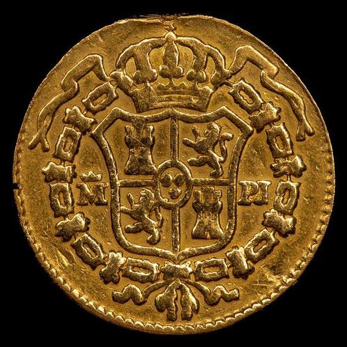 Spanje. Carlos III. 1/2 Escudo 1777 - Madrid PJ (Usada como, Postzegels en Munten, Munten | Europa | Niet-Euromunten