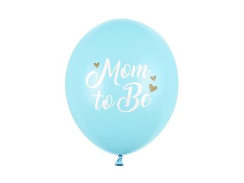 Ballonnen Mom To Be Blauw 30cm 6st, Hobby en Vrije tijd, Feestartikelen, Nieuw, Verzenden