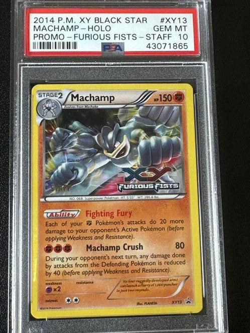 Pokémon - 1 Graded card - machamp furious fists staff pop 2, Hobby en Vrije tijd, Verzamelkaartspellen | Pokémon