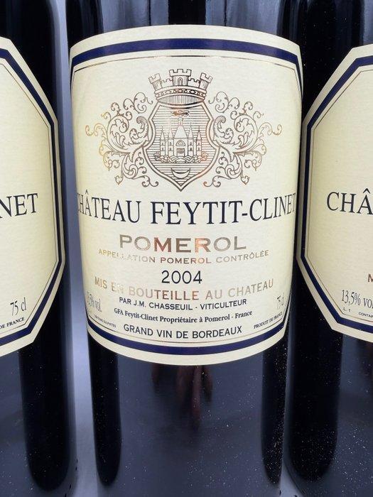 2004 Château Feytit-Clinet - Pomerol - 3 Fles (0,75 liter), Verzamelen, Wijnen
