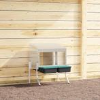 vidaXL Kippennestkast 2 compartimenten met poten, Dieren en Toebehoren, Knaagdieren en Konijnen | Hokken en Kooien, Verzenden