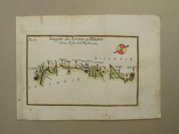 Italie - Turin / Milan / Vercelli; Gravier Jovine - Viaggio, Livres, Atlas & Cartes géographiques