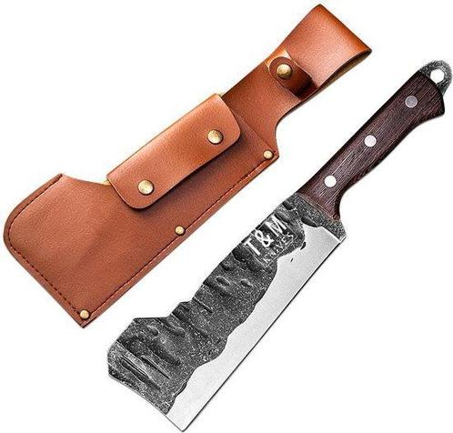 Tweedekans | T&M Knives Koksmes Gehamerd Staal - Speciale, Huis en Inrichting, Keuken | Keukenbenodigdheden, Ophalen of Verzenden