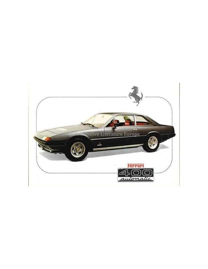 1977 FERRARI 400 AUTOMATIC LEAFLET, Boeken, Auto's | Folders en Tijdschriften