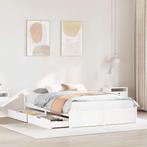 vidaXL Bedframe zonder matras massief grenenhout wit 140x200, Huis en Inrichting, Slaapkamer | Bedden, Verzenden, Nieuw