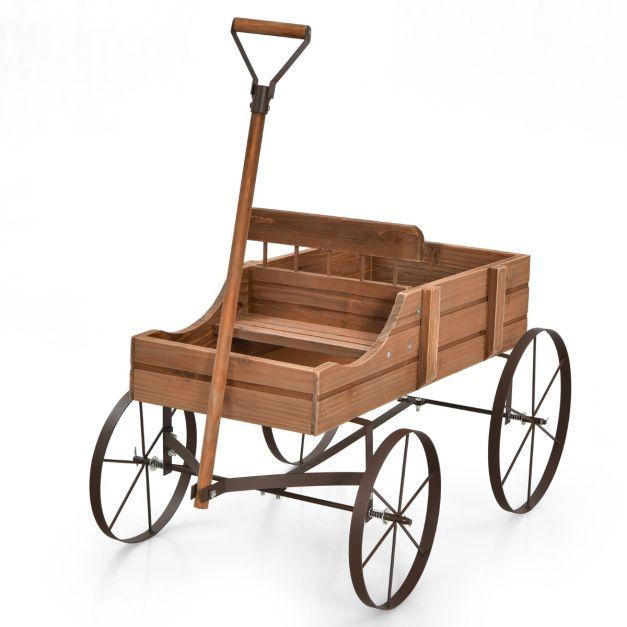 Tweedekans | Costway Plantenbak – Met Handvat & Wielen – 62, Tuin en Terras, Hand-tuingereedschap, Ophalen of Verzenden
