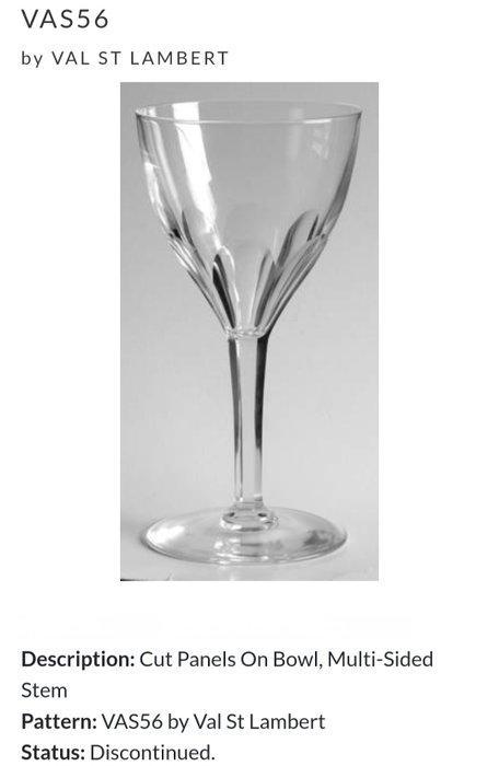 Val St Lambert - Drinkservies (8) - VAS56 - Kristal - Wijn, Antiek en Kunst, Antiek | Meubels | Tafels