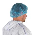 Wegwerpkap, blauw 100 stuks - kerbl