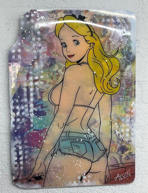 Alvin Silvrants (1979) - Beach Alice in Wonderland - High, Antiek en Kunst, Kunst | Schilderijen | Modern